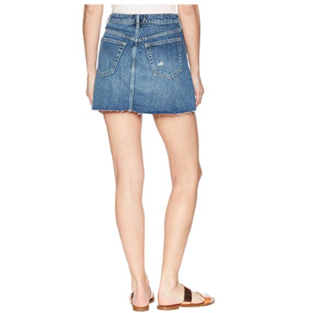 NWT Free People A-line Medium Wash Denim Skirt - Picture 2 of 8